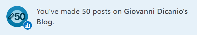 Badge with 50 posts